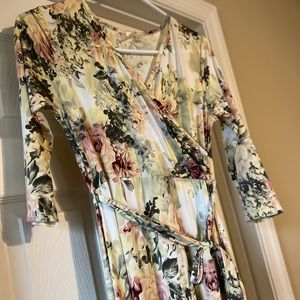 Pinkblush floral maternity dress